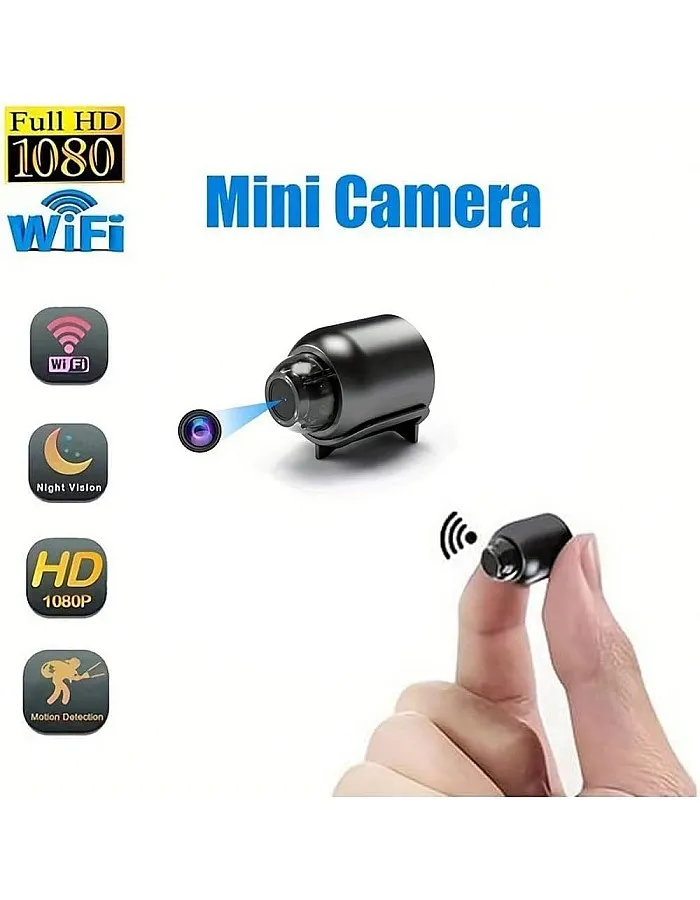 THE PACK Ultra-small 1080P HD Wi-Fi security camera for indoor and outdoor use for kids, pets and nanny, IP camera remote security viewing with iOS and Android mobile app