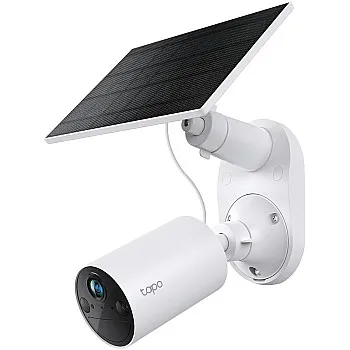 TP-Link Tapo Solar-Powered Security Camera Kit, 2K Wireless Battery Camera w/Solar Panel Base, Smart Person Detection, SD/Cloud Storage, Spotlight Color Night Vision, No Hub Needed (Tapo C410 KIT)