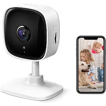 Tapo TP-Link 2K Indoor Security Camera for Baby Monitor, Dog Camera w/Motion Detection, 2-Way Audio Siren, Night Vision, Cloud &SD Card Storage (Up to 256 GB), Works with Alexa & Google Home (C110)
