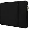 Dyazo Laptop Sleeve 15.6 inch, Durable Shockproof Protective Neoprene Case Cover Carrying Bag Case with Front Pockets Compatible for HP/Crome Book/Asus & other Laptop, Notebook, Black