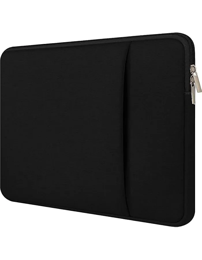 Dyazo Laptop Sleeve 15.6 inch, Durable Shockproof Protective Neoprene Case Cover Carrying Bag Case with Front Pockets Compatible for HP/Crome Book/Asus & other Laptop, Notebook, Black