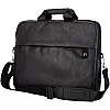In Bag Plain Leather Laptop Sleeve with Handle - Black