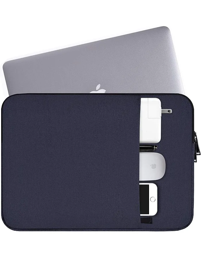 dealcase Laptop Sleeve Bag Compatible with MacBook Air/Pro, 13-13.3 inch Notebook, Compatible with Lenovo Dell Samsung HP Acer 13.3 in Chromebook, 13 inch Waterpoof Laptop Case with Pocket, Navy Blue