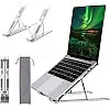 Dyazo Adjustable Laptop Stand, Portable Aluminum Laptop Holder Adjustable Height Laptop Stand for Desk, Notebook Stand for MacBook Pro/Air, HP, Lenovo, Sony, Dell, 10-15.6” Laptops, Tablet