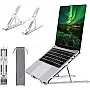 Dyazo Adjustable Laptop Stand, Portable Aluminum Laptop Holder Adjustable Height Laptop Stand for Desk, Notebook Stand for MacBook Pro/Air, HP, Lenovo, Sony, Dell, 10-15.6” Laptops, Tablet