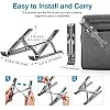 Laptop Holder Stand With Six Angles Adjustable Aluminum Compatible With MacBook,iPad, HP, Dell, Lenovo 10 15.6 - Silver.