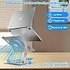 Laptop Stand, Aluminum Computer Stand with Cooling Fan Adjustable Height and 360° Rotatable Compatible with Macbook, Laptops (10-17 Inches)