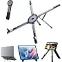 Magnetic Laptop & Mobile Stand – Foldable Adjustable Aluminium Alloy Desk Holder with Strong Suction Grip | Portable Multi-Angle Phone, Tablet & Laptop Stand
