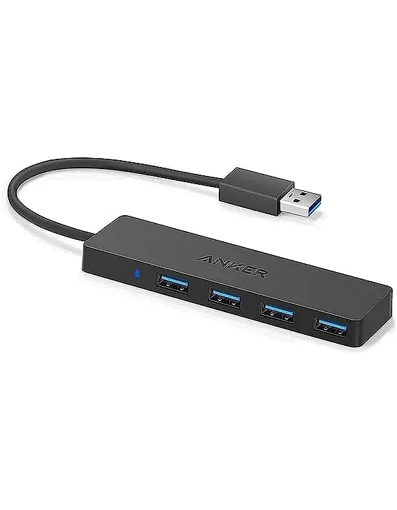Anker 4-Port USB 3.0 Ultra Slim Data Hub for Macbook, Mac Pro/mini, iMac, Surface Pro, XPS, Notebook PC, USB Flash Drives, Mobile HDD, and More - 18 Months Local Warranty