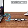 Herfair USB Expander, 4 Ports Type-C to USB 3.0 Adapter, Ultra Slim OTG Dongle Compatible With Windows, MacBook Pro/Air, Chrome - Space Silver