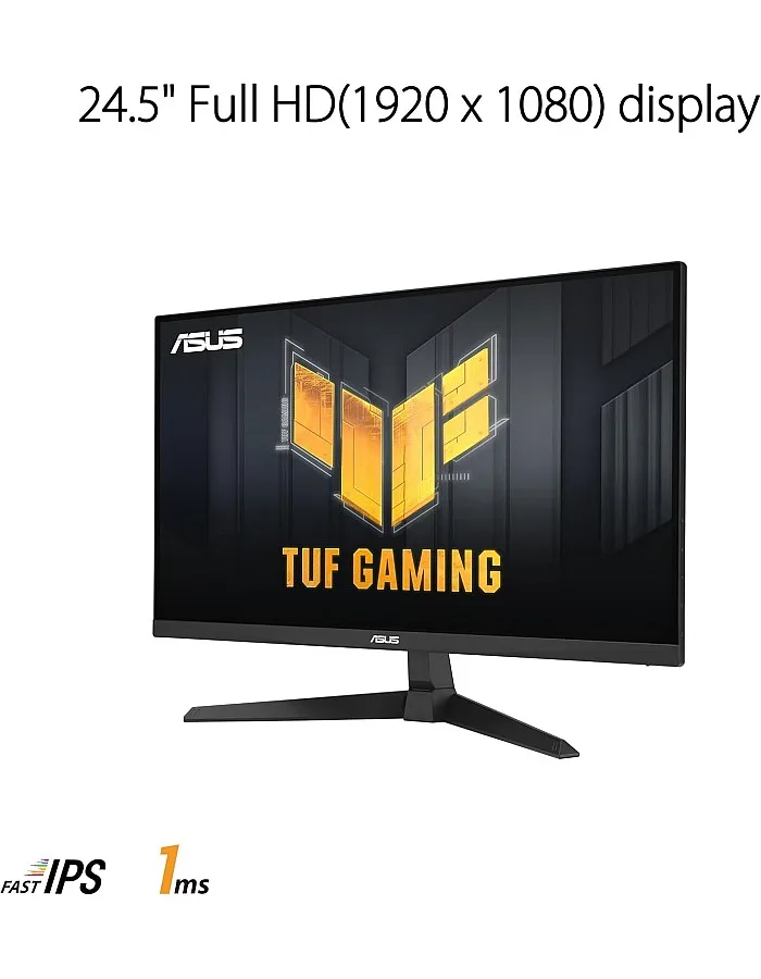 ASUS TUF Gaming VG259Q3A - 25 Inch Full HD Monitor - 180 Hz, 1ms GtG, FreeSync, Adaptive Sync, ELMB, GameFast Input - Fast IPS Panel, 16:9, 1920x1080, DisplayPort, HDMI, Speaker - Black