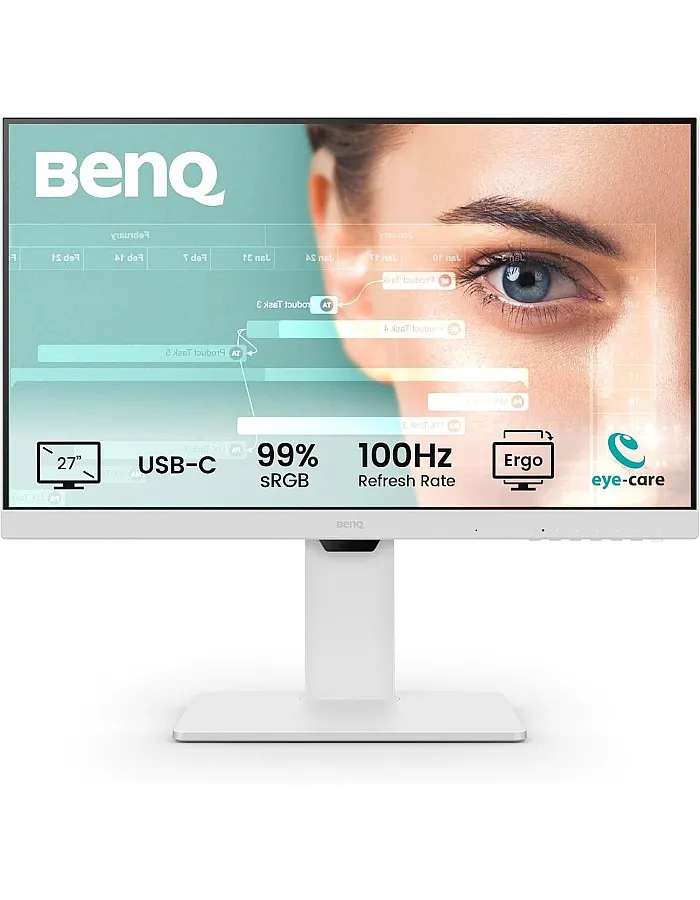 BenQ GW2786TC 27" IPS 1080p Home Office Monitor, FHD, USB-C (65W power delivery), 100Hz, Eye-Care, Ergo design, USB hub, daisy-chain, 99% sRGB, HDMI, Display Port, TÜV Certified, 3 Years Warranty