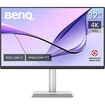 BenQ MA320U 32” 4K Monitor for MacBook® Pro/Air,Dual USB-C, 90W PD,Mac Color Match,USB Hub, Brightness & Volume Control on Mac,Height & Tilt Adjustable Stand,P3 Color Gamut,3 Years Warranty