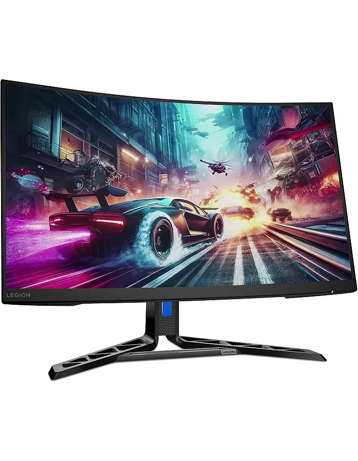 شاشة ألعاب لينوفو منحنية ليجن R32qc-30 مقاس 31.5 بوصة QHD 2560×1440 بتردد 180 هرتز و350 وحدة مضيئة في البكسل ووقت استجابة 0.5 مللي ثانية ومنفذ HDMI ومنفذ عر