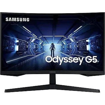 Samsung 27-Inch G55C Odyssey QHD 2K Curved Gaming Monitor, HRDR 10, VA Panel, 1ms MPRT, 165hz with Game Mode, Supports AMD FreeSync, HDMI and DisplayPort, Local Warranty