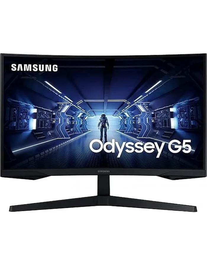 Samsung 27-Inch G55C Odyssey QHD 2K Curved Gaming Monitor, HRDR 10, VA Panel, 1ms MPRT, 165hz with Game Mode, Supports AMD FreeSync, HDMI and DisplayPort, Local Warranty