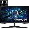 Samsung 27-Inch G55C Odyssey QHD 2K Curved Gaming Monitor, HRDR 10, VA Panel, 1ms MPRT, 165hz with Game Mode, Supports AMD FreeSync, HDMI and DisplayPort, Local Warranty