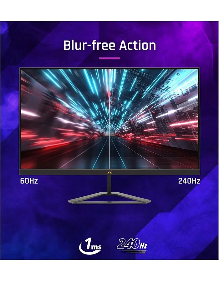 شاشة ألعاب فيوسونيك VX2479A-HD-PRO – مقاس 24 بوصة، بتردد 240 هرتز، وتقنية سوبر كلير IPS، وزمن استجابة 1 مللي ثانية، مع دعم ايه ام دي فري سينك، وHDR10، و