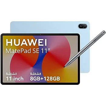 HUAWEI MatePad SE Tablet, 11-inch Eye Comfort Display, Large Capacity Battery, 8GB+128GB, Wifi, M-pencil in-box, Crystal Blue