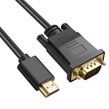 Omivine HDMI to VGA Cable, 1080P VGA to HDMI (Male to Male) HDMI VGA Cable Adapter Compatible with Raspberry Pi, Roku, Computer, Desktop, Laptop, PC, Monitor, Projector, HDTV-1M