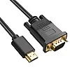 Omivine HDMI to VGA Cable, 1080P VGA to HDMI (Male to Male) HDMI VGA Cable Adapter Compatible with Raspberry Pi, Roku, Computer, Desktop, Laptop, PC, Monitor, Projector, HDTV-1M