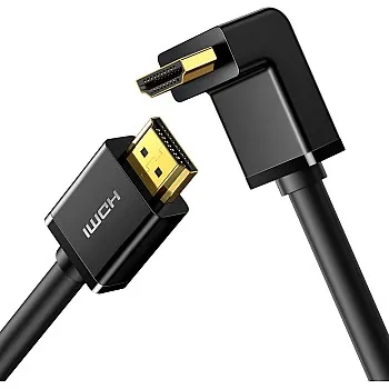 Ugreen 10174 90 Degree HDMI 4K Male to Male Cable, 3 Meter Length, Black