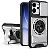 Case Cover Shock Resistant UNBLACK Protect Camera TPU + PC With KickStand Compatible with Oppo Reno 15F / Reno 15 5G (Silver)
