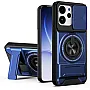 Case Cover Shock Resistant UNBLACK Protect Camera TPU + PC With KickStand Compatible with Oppo Reno 15F / Reno 15 5G (Blue)