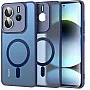 Grabist Magnetic case for Redmi Note 14 4G, Full Camera Protection with lens, Compatible with magnetic stand, Translucent Matte, Shockproof Case For Redmi Note 14 4G (Blue)
