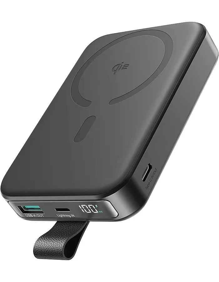 Joyroom JR-PBM11 10000mAh Qi2 Magnetic Wireless Power Bank - 22.5W Fast Charging, Built-in Kickstand, Portable Charger for Smartphones & Devices - Black