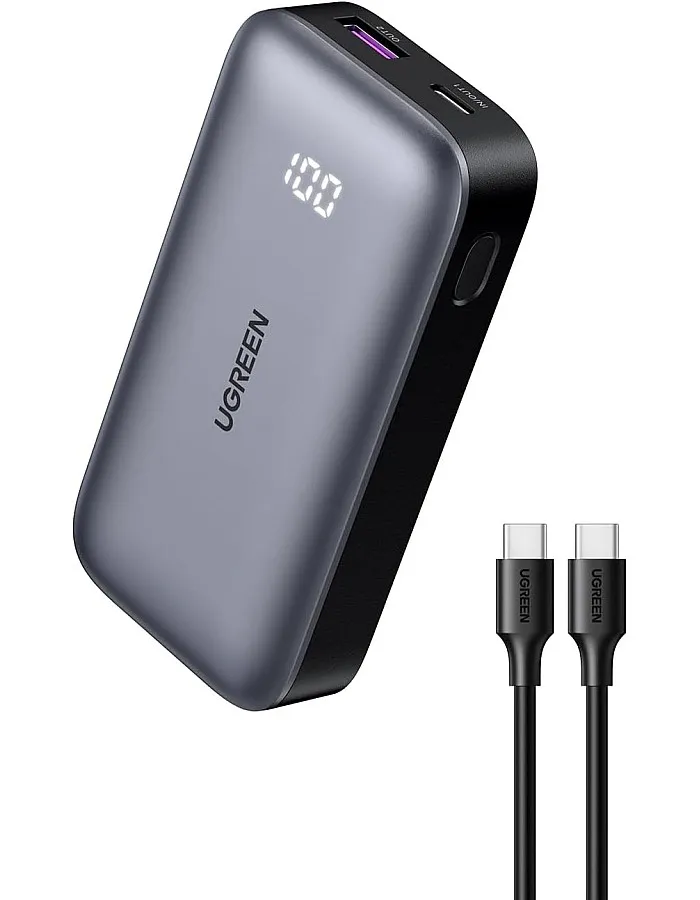 UGREEN 10000mAh 30W Two-way Fast Charging Power Bank Gray