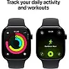 Apple Watch Series 11 GPS 46mm Smartwatch with Jet Black Aluminium Case with Black Sport Band M/L. Sleep Score, Fitness Tracker, Health Monitoring, Always-On Display, Water Resistant