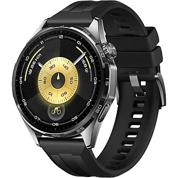 HUAWEI WATCH GT 6 GPS 46mm Smart Watch, 1.47''AMOLED Touchscreen, up to 21 days battery life, Cycling,100+ Sports Mode, iOS & Android, All-day Health Monitoring, Emotional Wellbeing, Black