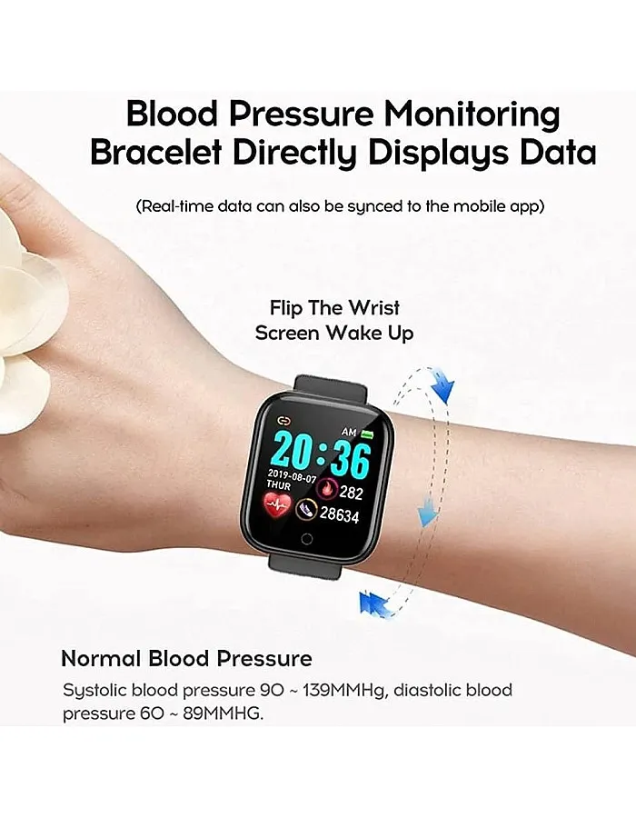 Texton [15 Year Warranty] D20 Bluetooth Touchscreen Smartwatch with Heart Rate Sensor & Basic Features - Perfect for Boys & Girls for Fitness, Health, and Daily Tasks