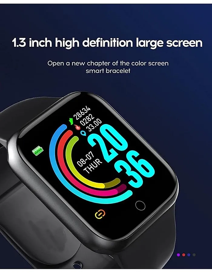 Texton [15 Year Warranty] D20 Bluetooth Touchscreen Smartwatch with Heart Rate Sensor & Basic Features - Perfect for Boys & Girls for Fitness, Health, and Daily Tasks