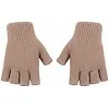 1 Pair Women Gloves Half Finger Gloves Elegant Plush Thick Warm Anti-cold Gloves
