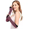 THE PACK Pair Winter Fingerless Long Knit Gloves Thumb Piercing Arm Warmer Gloves for Women Girls
