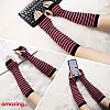 THE PACK Pair Winter Fingerless Long Knit Gloves Thumb Piercing Arm Warmer Gloves for Women Girls
