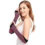 THE PACK Pair Winter Fingerless Long Knit Gloves Thumb Piercing Arm Warmer Gloves for Women Girls