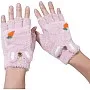 Winter Warm Gloves for Women - 2 in 1 Soft Fleece Flip Top Gloves – Cute Rabbit Gloves with Carrot Embroidery and Finger Holes – Cold Accessory for Walking, Driving, Outdoor Activities