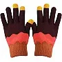 Winter Warm Knitted Gloves for Women Men Touchscreen - Soft Velvet Inner Lining with Elastic Wrist Strap - One Size Elastic Stylish Colorful Design - Thick and Comfortable Winter Gloves