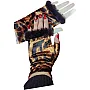 Women's Leopard Gloves with Fur, Elegant Design, Winter