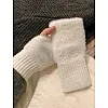 Women's Plush Gloves Half Finger Gloves Autumn Winter Warm Gloves
