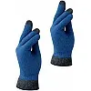 Women's Winter Gloves Fashion Design Blue with Grey Warm Gloves Fashion Women