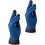 Women's Winter Gloves Fashion Design Blue with Grey Warm Gloves Fashion Women