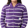 Andora girls Hooded Neck Striped Pullover Sweater (pack of 1)