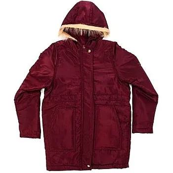 Andora girls Parka Jacket With Fur Hoodie For Girls - Burgundy Jacket