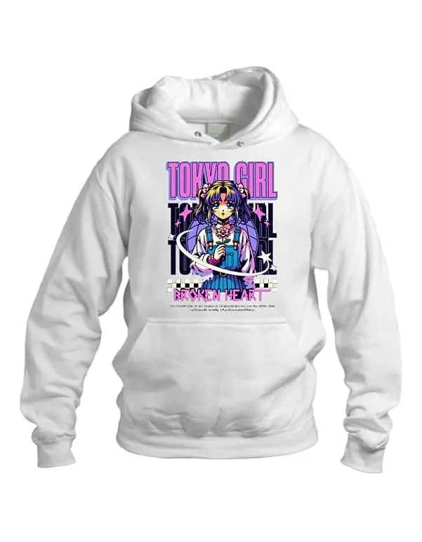 kawaii anime girl cute hoodie white15