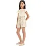 DeFacto Girl Casual Short Woven Bottom Short,Green 7/8 Y