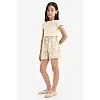 DeFacto Girl Casual Short Woven Bottom Short,Green 7/8 Y